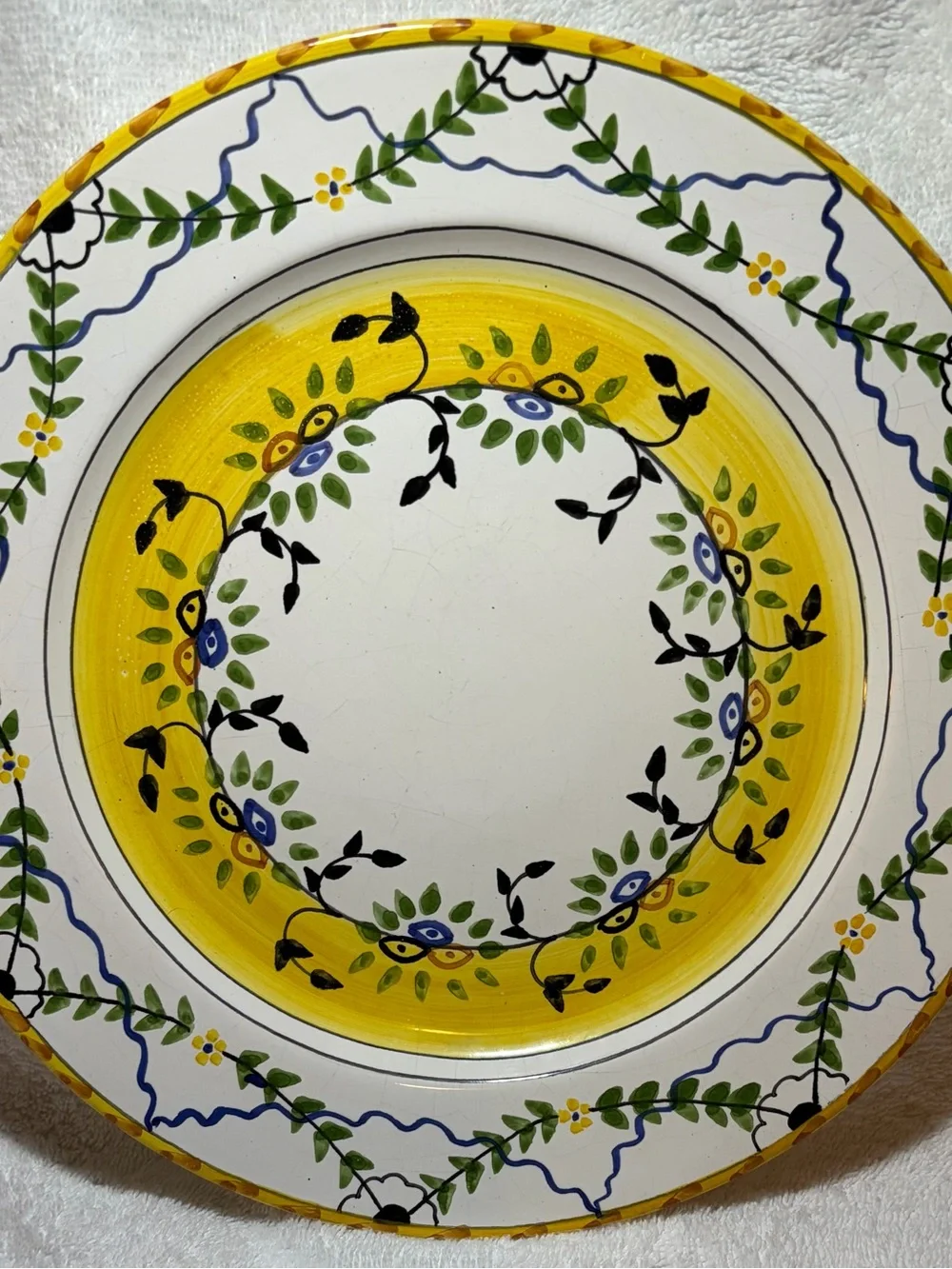 Casafina NAZARI Handpainted Dinner/Wall Plate Portugal. Faïence CERP4-1181